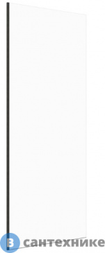 картинка Шторка на ванну DIWO Ростов 4GW011 неподвижная, 60x150, черная матовая (556124)