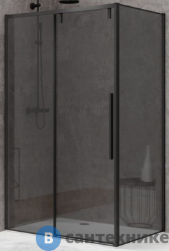 картинка Душевой уголок Black&White S898 Black-Grey (800х1200х1950) без поддона