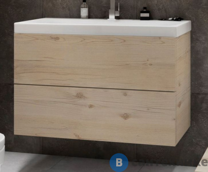 картинка Тумба под раковину Art & MAX AM-Verona-Push-800-2C-SO-GP-TS подвесная с двумя выкатными ящиками, 800x450x550