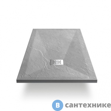 картинка Душевой поддон Vincea VST-4SR9010G из искусственного камня, 1000*900*25, серый, без сифона
