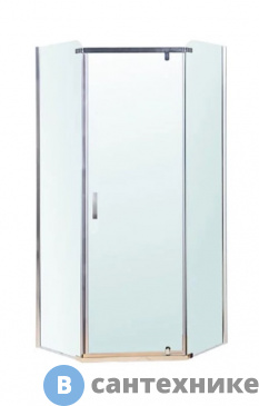 картинка Душевой уголок Berges SOLO T 1000х1000х1900 прозрачное стекло, 6мм, профиль хром (061109), без поддона