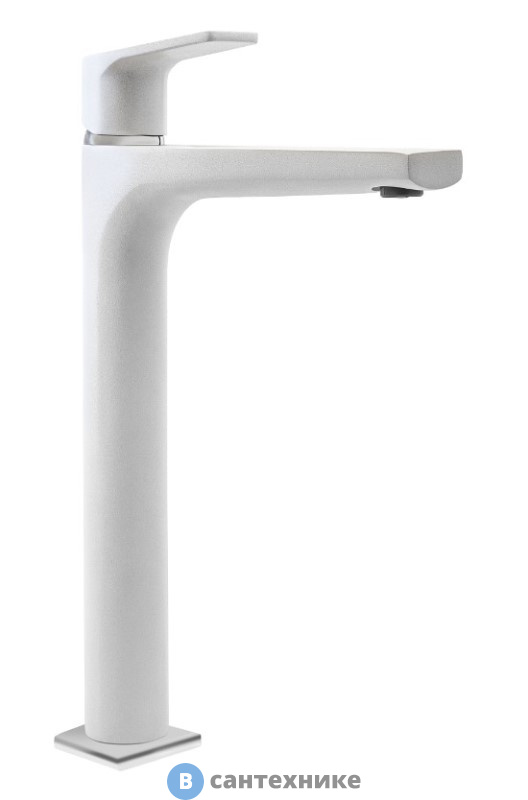 Смеситель AZARIO TREYA AZ-156845526 для раковины высокий, белый матовый