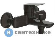 Смеситель Bravat RheinF6429564BW-01-ENG для ванны с коротким изливом, чёрный матовый