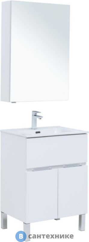 Комплект мебели Aquanet Алвита new 60 напольн. 1 ящ., 2 дв. белый матовый (274529)