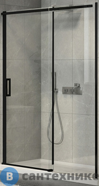 картинка Душевая дверь Jacob Delafon Contra E22C120-BL раздвижная 120 см, чёрный