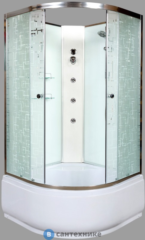 Душевая кабина Deto ЕМ4590 N с гидромассажем (900*900*2200)