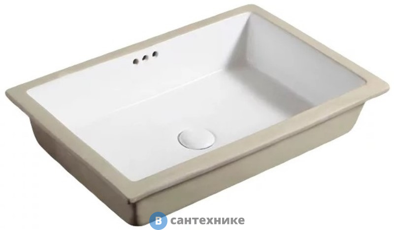 Раковина GID-ceramic Yj832 встраиваемая снизу, белый (500х400х180)