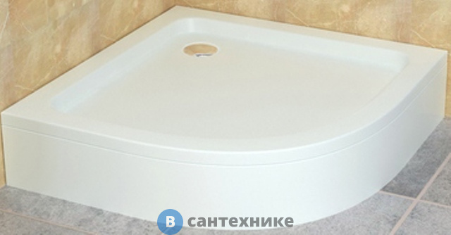 Душевой поддон RGW STYLE белый/полукруг (FW5-8) 100*100*3 h 22 (16180400-11), без сифона