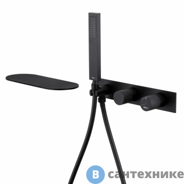 картинка Смеситель ABBER Rund AF8731B для ванны скрытого монтажа, черный матовый