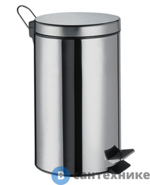 картинка Ведро WasserKRAFT K-612 12 л нержавеющая сталь AISI 304, хромоникелевое покрытие, ABS - пластик