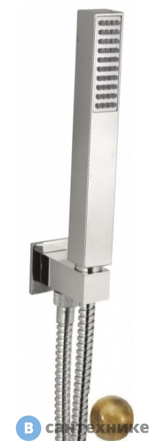 Ручной душ Cezares CZR-L-DEFA-02 с гибким шлангом 150 см, штуцером и держателем, бронза