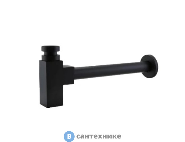 Сифон BelBagno BB-SMQ2-NERO для раковины, чёрный