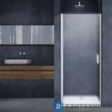 картинка Душевая дверь Vincea Alpha VDP-3AL100MT, хром, стекло текстурное