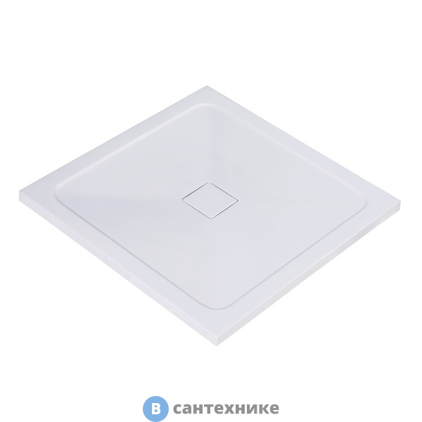 Душевой поддон WasserKRAFT Dinkel 58T03 900*900*40, искусственный камень, белый глянец, без сифона