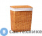 картинка Плетеная корзина WasserKRAFT Ammer WB-370-L для белья с крышкой прутья ивы