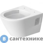 Унитаз подвесной Duravit D-Neo 370х480 мм безободковый, белый (2587090000), без сиденья