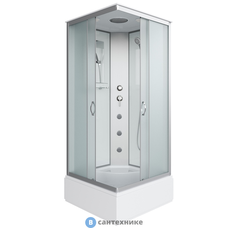 Душевая кабина Niagara NG-1108-14G (900х900х2150) средний поддон, стекло матовое