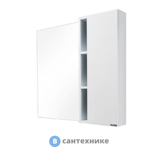 Зеркало-шкаф Comforty Милан-90 белый глянец