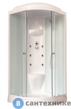 картинка Душевая кабина Royal Bath RB 90HK7-WC 900x900x2170 (белое/матовое)