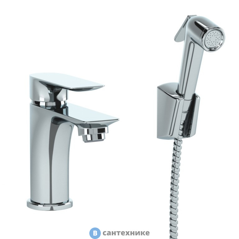 Смеситель Paini Garda 76CR205/574 для раковины с гигиеническим душем, хром