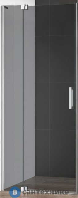 Душевая дверь Cezares SLIDER-B-1-80/90-GRIGIO-Cr (800-900)x1950