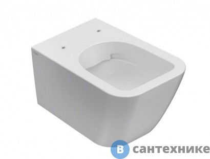 картинка Унитаз подвесной GLOBO Stone STS05.BI безободковый 52*36 см, белый без сиденья