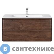 Тумба под раковину Vincea Vico 1000 подвесная, 2 выкатных ящика soft close, R.Wood (VMC-2V100RW)