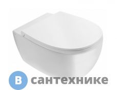 Унитаз подвесной GLOBO 4ALL MDS03.BI безободковый 54*36см, белый, без сиденья