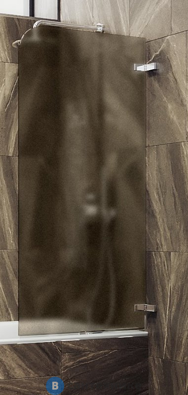 Шторка для ванны поворотная на петлях MaybahGlass 1400*705 Стекло 6 мм Бронза матовая (MGV-652-4)