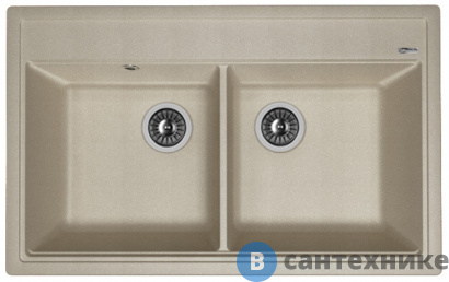 картинка Кухонная мойка FLORENTINA Липси 820, грей FSm (20.370.E0820.305)