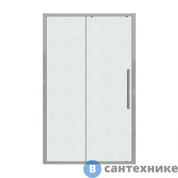 картинка Дверь в нишу Grossman 100.K33.02.100.10.02 Cosmo (100*195) хром, стекло шиншилла