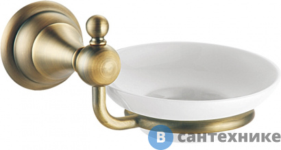 картинка Мыльница AZARIO ELVIA керамическая, бронза (AZ-91108Q)