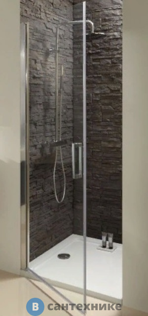 Дверь Jacob Delafon CONTRA E22T100-GA распашная установка в нишу/100х200/ (прозр. стекло, профиль хром)