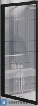 картинка Шторка для ванны Riho VZ LUCID GD501 800 x 1500 Black (G005046121/GDB508B000)