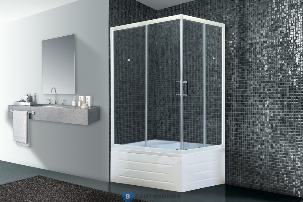 Душевой уголок Royal Bath RB 8100BP-T 1000x800x2000 L (прозрачное) (RB8100BP-T-L)