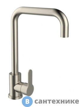 картинка Смеситель Orange Steel M99-006ni однозахватный для кухни с высоким поворотным изливом, сталь