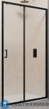 картинка Душевая дверь RGW PA-14B чёрный/прозрачное/6 мм 150*195 (41081415-14)