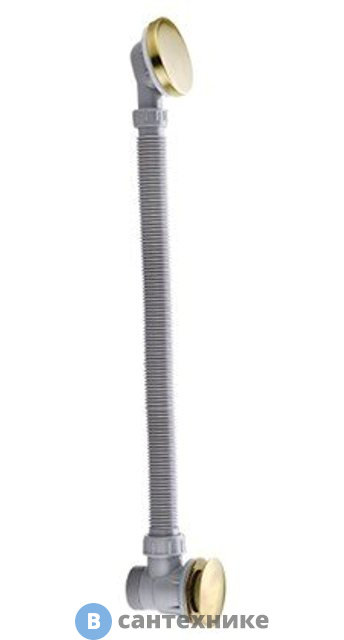 Слив-перелив WasserKRAFT A054 для ванны латунь, покрытие светлая бронза, ПВХ