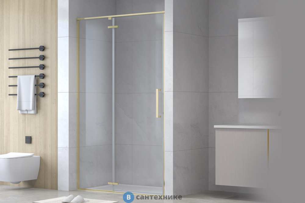 Душевая  дверь Royal Bath BERN-V RB 100-T-GD 1000*1950 (BERN-V RB 100-T-GD)