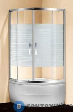 картинка Душевой уголок Primo 202 белые полосы (900*900*2000)