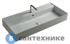 Раковина TECLA TWENTY TW09011 чаша в центре, белый глянцевый, 101x46x12,5