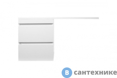 картинка Тумба под раковину Style line Даллас 110, Люкс белая, подвесная PLUS (2000949232638)