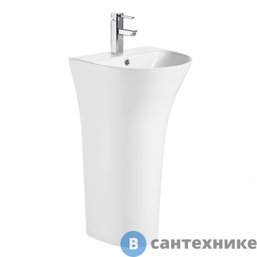 картинка Раковина AZARIO FRETTA ROUND AZ-307 напольная отдельностоящая. 480x420x835 мм