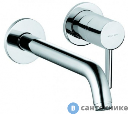 картинка Однорычажный смеситель Kludi BOZZ 382450576 для раковины, внешняя часть, излив 220 мм