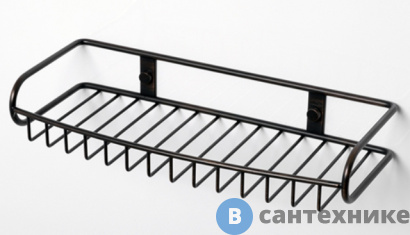 картинка Полка WasserKRAFT K-1811 металлическая прямая нержавеющая сталь AISI 304, покрытие "темная бронза"