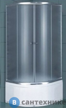 картинка Душевой уголок Aquarius SW-820S 80*80*1950 высокий поддон, стекло матовое, проф. алюм.