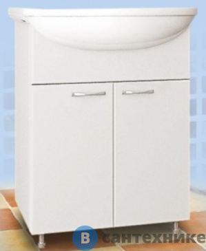 картинка Тумба под раковину MDW УЮТ-55-5 2 двери белая (под ум. Уют-55)