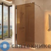 Душевая перегородка Vincea Walk-In VSW-1H900GS, 900*2000, хром, стекло янтарь