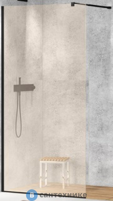 Душевая перегородка Cezares LIBERTA-L-1-120-BR-NERO (1200х1950)