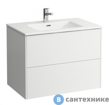картинка Тумба с раковиной Laufen PRO S 8.6496.1.261.104.1 2 ящика с мех. push-and-pull /80x50x61/ (белый глянец)